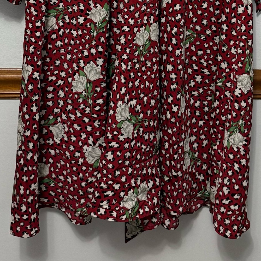 NWT Eloquii Ruffle Puff Sleeve Midi Dress Women's Size 18 Romantic White Rose - Picture 5 of 11